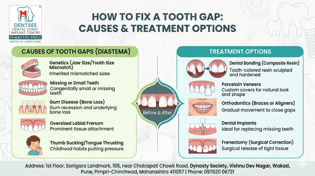 How to Fix a Tooth Gap: Causes & Treatment Options